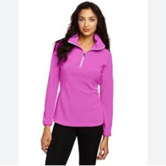 Columbia pink/purple glacial fleece lll 1/2 zip pullover size medium - Picture 1 of 9